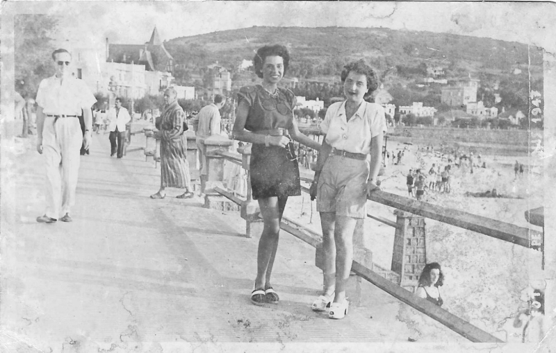 Steffi Hammerschlag e Lilo Oppenheim, Pirapolis, Uruguai, por volta de 1946. cortesia de Andreas Wittenberg.